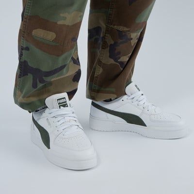 Men's CA Pro Sneakers in White/Green Alternate View