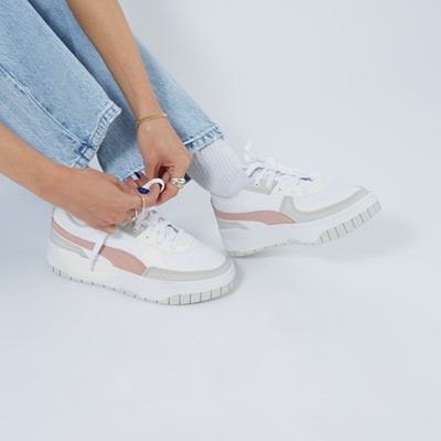 Women's Cali Dream Platform Sneakers in White/Grey/Pink Alternate View