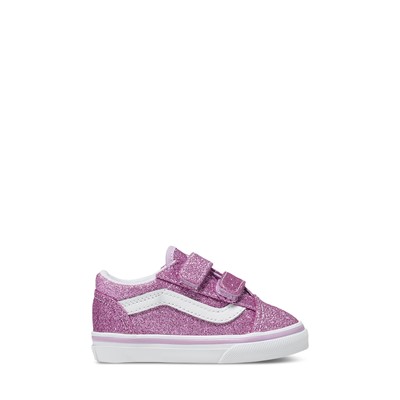 Toddler's Old Skool V Glitter Sneakers in Purple