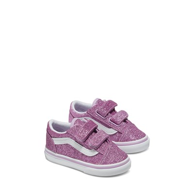 Toddler's Old Skool V Glitter Sneakers in Purple Alternate View