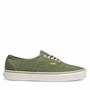 Men's Authentic Embroidered Check Sneakers in Loden Green