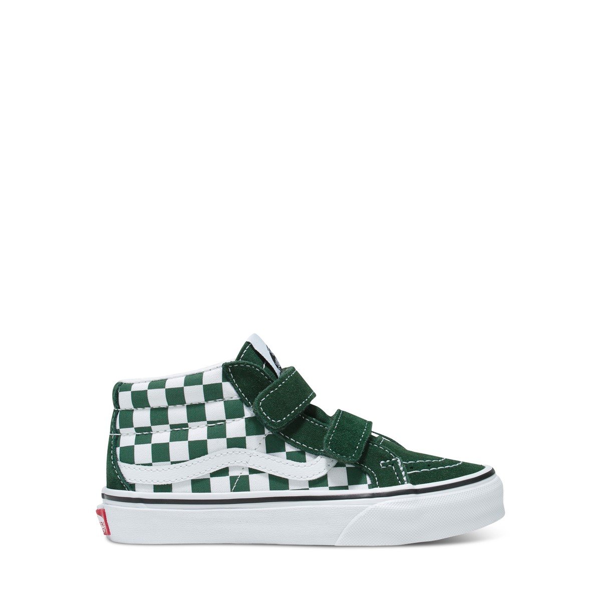 Little Kids' Checkerboard Mid Reissure V Sneakers in GreenWhite