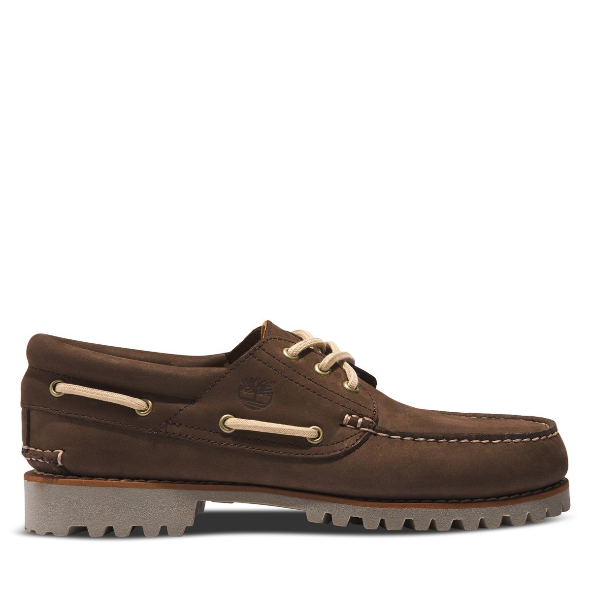 Men's 3-Eye Lug Boat Shoes in Dark Brown