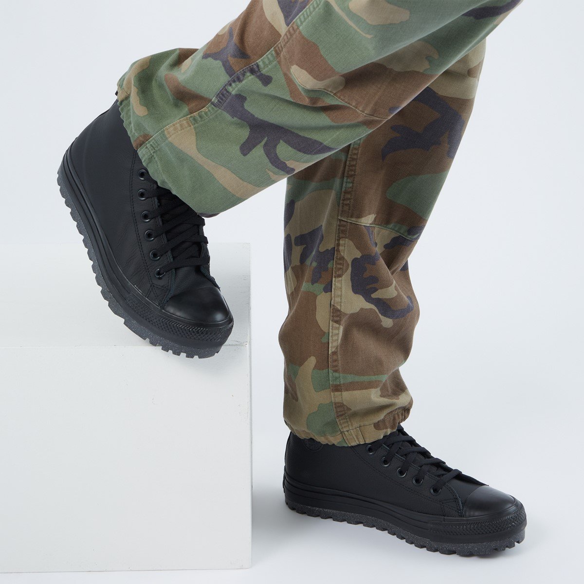 Men's Chuck Taylor City Trek Waterproof Sneaker Boots in Black | Little ...