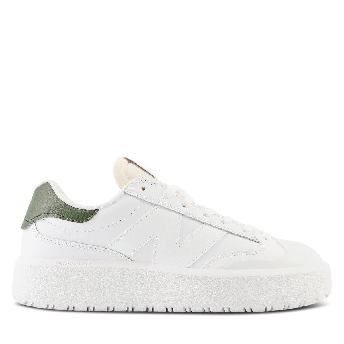 Women's CT302 Platform Sneakers in White/Green