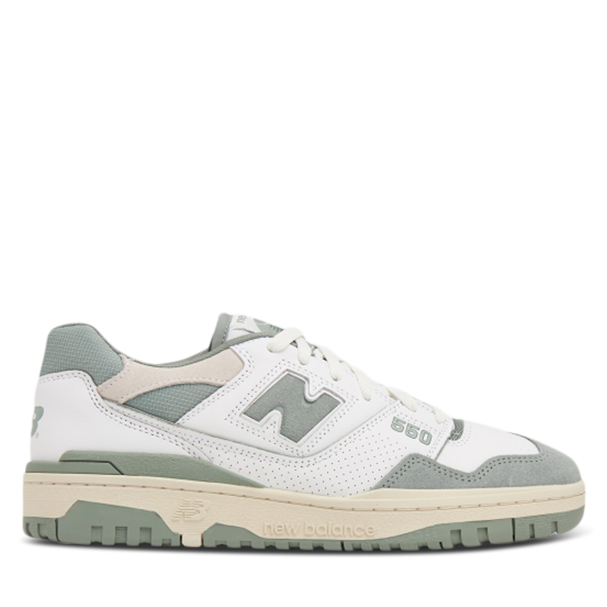 BB550 Sneakers in White/Sage/Beige