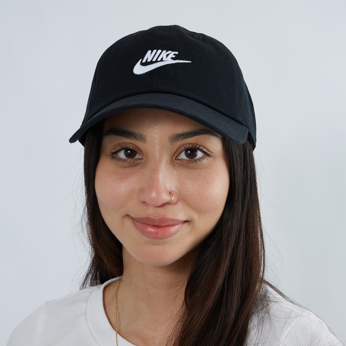 White Womens Washed Futura Hat, Nike
