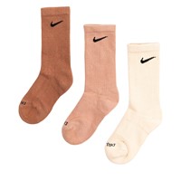 Three Pack Everyday Plus Cushioned Crew Socks in Terracota/Pink/Beige