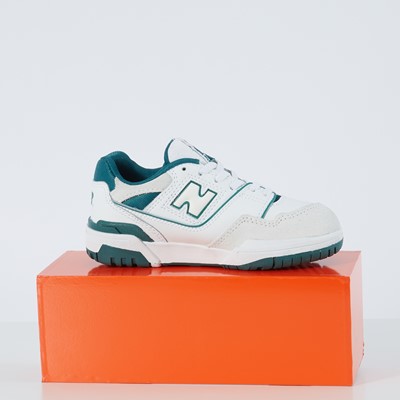 Little Kids' BB550 Sneakers in White/Teal Alternate View