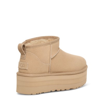 Women's Classic Ultra Mini Platform Boots in Beige | Little
