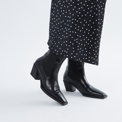 Women's Alina Heeled Boots in Black Alternate View