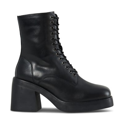 Women's Nora Lace-Up Boots in Black