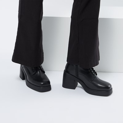 Women's Nora Lace-Up Boots in Black Alternate View