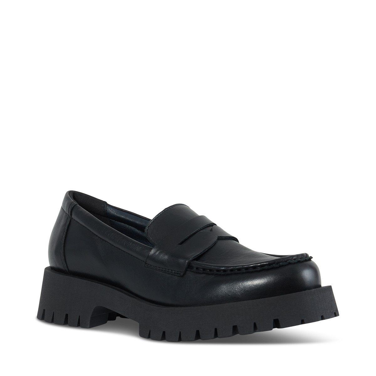 Women's Brooke Platform Loafers in Black | Little Burgundy