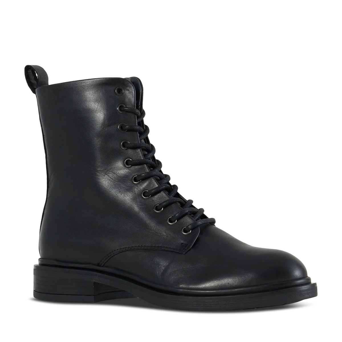 Women's Lena Lace-Up Boots in Black | Little Burgundy