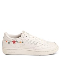Women's Club C 85 Embroidered Daisies Sneakers in Chalk