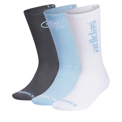 Three Pack Vista Sport Crew Socks in White/Blue