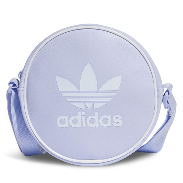 adidas Adicolor Classic Round Shoulder Bag in Purple/White, Polyurethane