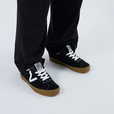 Sports Low Sneakers in Black/White/Gum Alternate View