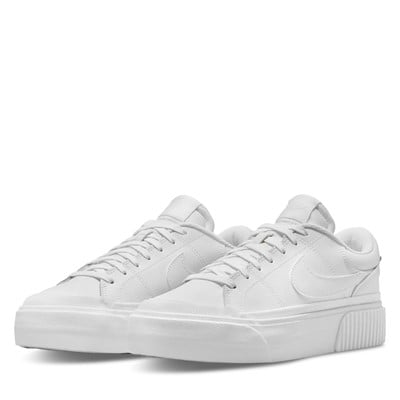 Women's Court Legacy Lift Platform Sneakers in White Alternate View