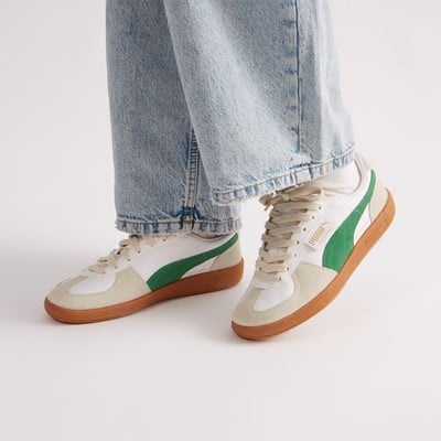 Men's Palermo Sneakers in White/Green Alternate View