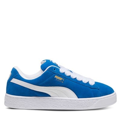 Men's Suede XL Sneakers in Blue/White