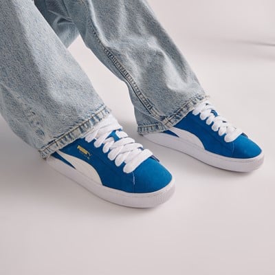 Men's Suede XL Sneakers in Blue/White Alternate View