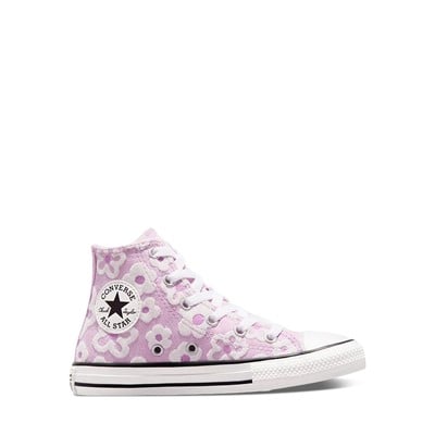 Little Kids' Chuck Taylor All Star Floral Embroidery Hi Sneakers in Purple/White