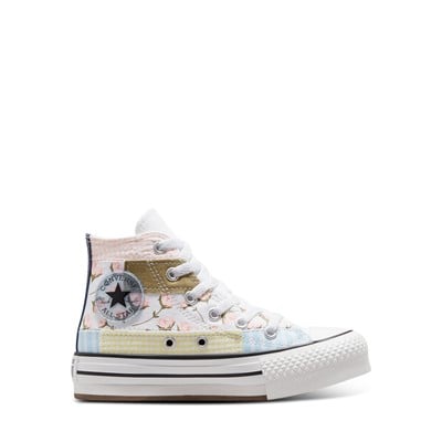 Little Kids' Chuck Taylor All Star EVA Lift Platform Patchwork Sneakers in Pink/Blue/Yellow/White