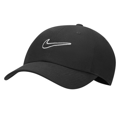 Main view of Unstructured Swoosh Baseball Cap in Black