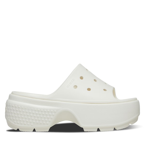Sandales à plateforme Stomp blanches pour femmes en Blanc/Os, taille - Crocs | Little Burgundy Shoes