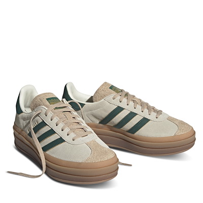 adidas gazelle silver green womens adidas ORIGINALS Gazelle Bold Trainers main image 0
