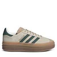 Women's Gazelle Bold Platform Sneakers in White/Green/Brown