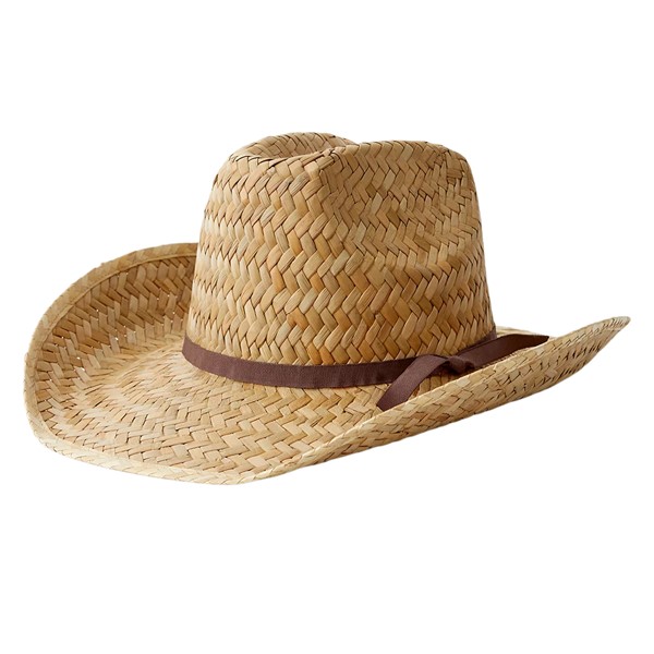 Chapeau de cowboy Houston Straw brun naturel en Beige, taille - Brixton | Little Burgundy Shoes