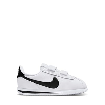 Baskets Cortez blanches et noires pour jeunes enfants