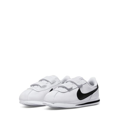 Baskets Cortez blanches et noires pour jeunes enfants Alternate View