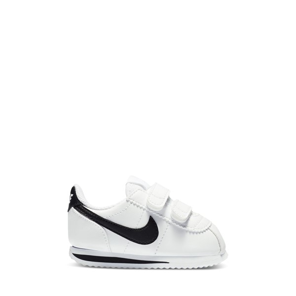 Baskets Cortez blanches et noires pour tout-petits en Blanc/Noir, taille Toddler - Nike | Little Burgundy Shoes