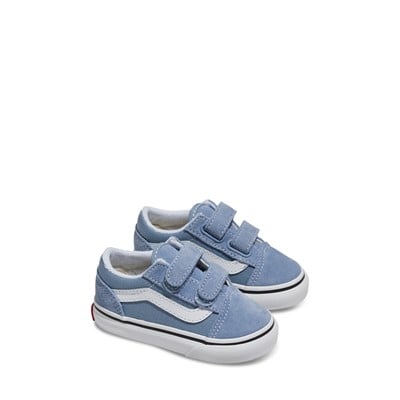 Toddler's Old Skool V Sneakers in Dusty Blue/White Alternate View