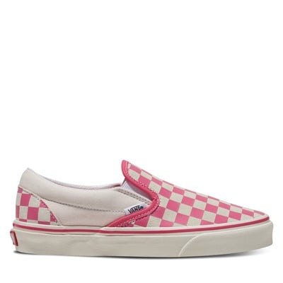 Womens Classic Slip-Ons in Pink/White