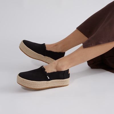 Chaussures à plateforme sans lacets Valencia noires et brunes pour femmes Alternate View