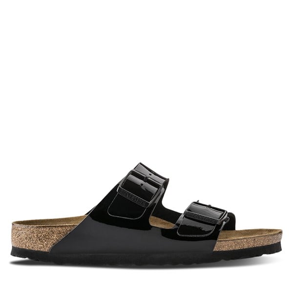Sandales Arizona en cuir verni noires pour femmes, taille - Birkenstock | Little Burgundy Shoes