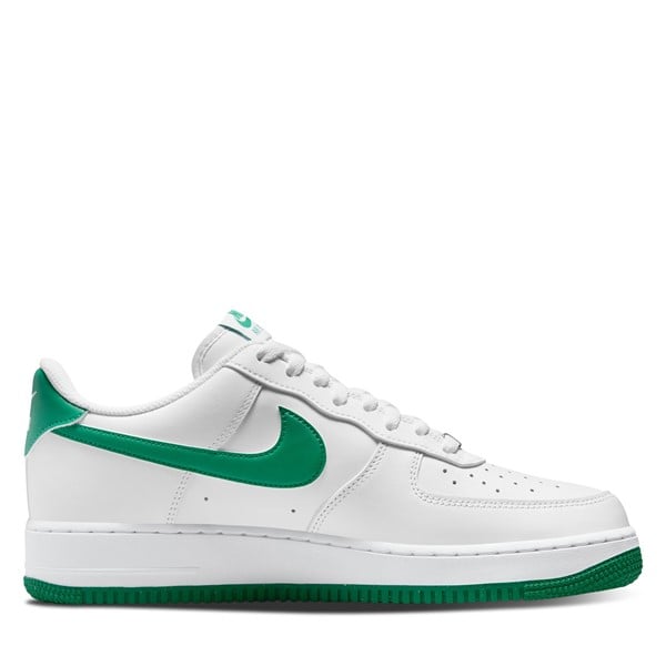 Nike Men's Air Force 1 '07 Sneakers White/Green, Leather