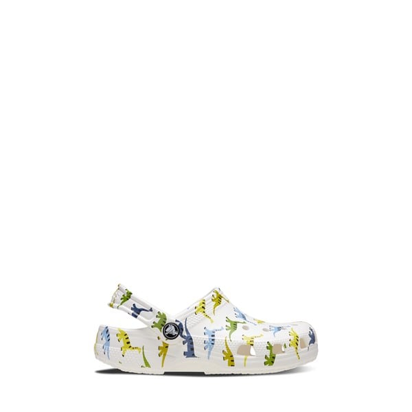 Crocs Toddler's Character Print Dino Clogs White/Green/Blue, Toddler