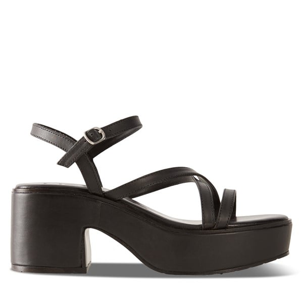 Sandales à plateforme Alice noires pour femmes, taille - Floyd | Little Burgundy Shoes