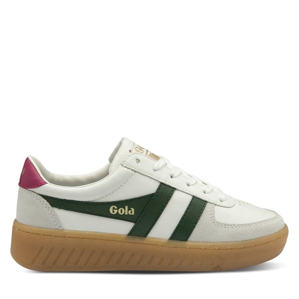 Gola Women's Grandslam Sneakers Off-White/Green/Burgundy, Leather