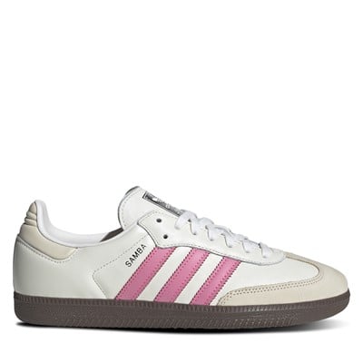 Women's Samba OG Sneakers in White/Pink