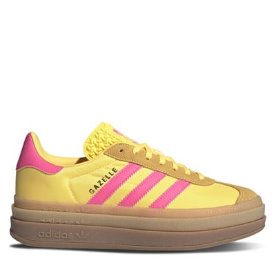 Women's Gazelle Bold Platform Sneakers in Yellow/Pink