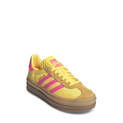 Women's Gazelle Bold Platform Sneakers in Yellow/Pink Alternate View