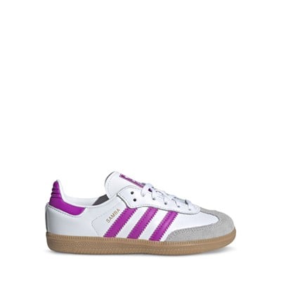 Little Kids' Samba OG Sneakers in White/Purple/Gum