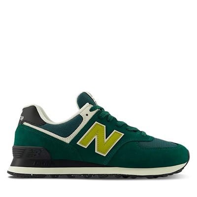 Men's 574 Sneakers in Green/Black/Yellow